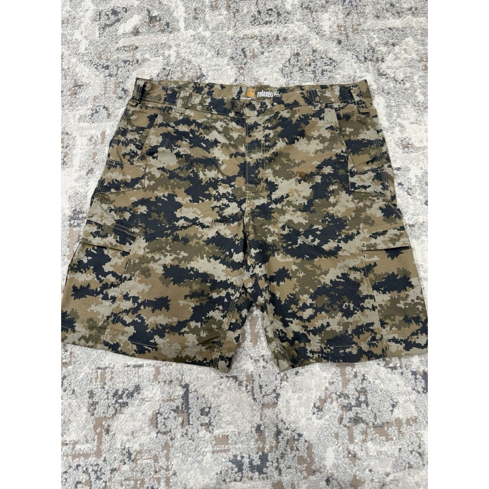 Carhartt Digital Camo Cargo Shorts 101563 910 Mens Size 40